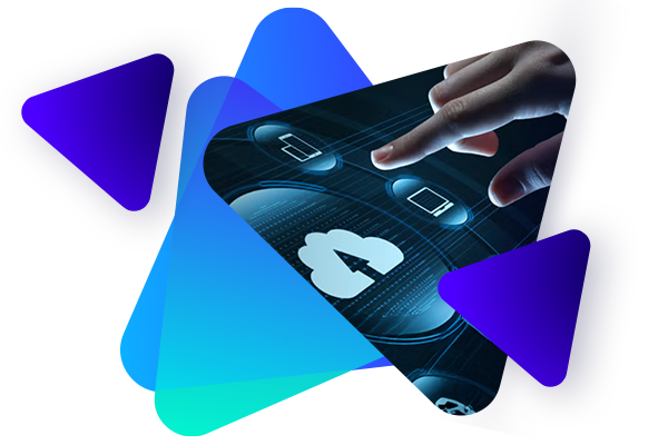 Image of a finger touching a cloud button