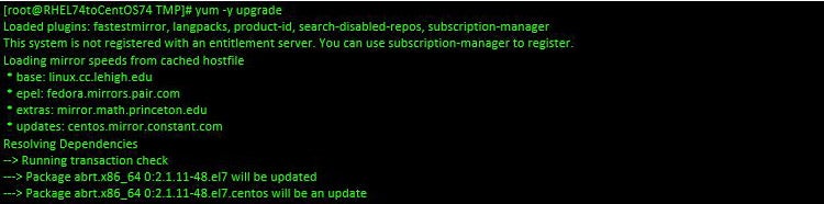How to migrate from RHEL 7.4 to CentOS 7.4: Beginning of upgradesequence How to migrate from RHEL 7.4 to CentOS 7.4: Beginning of upgradesequence