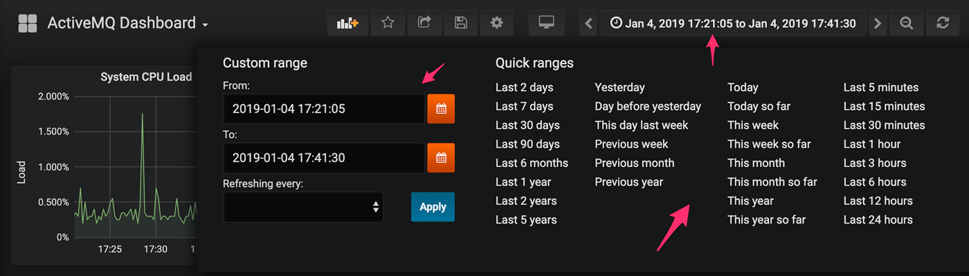 click the time range click the time range