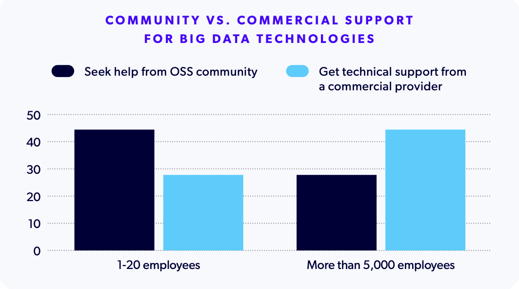 Community vs. commercial support for Big Data